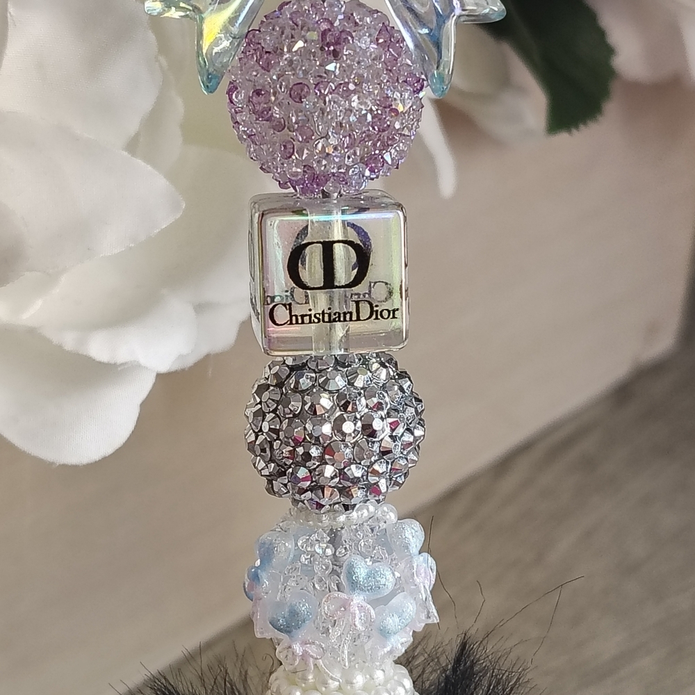 Dior Beaded Black Pom Pom Pen - Picture 4 of 4